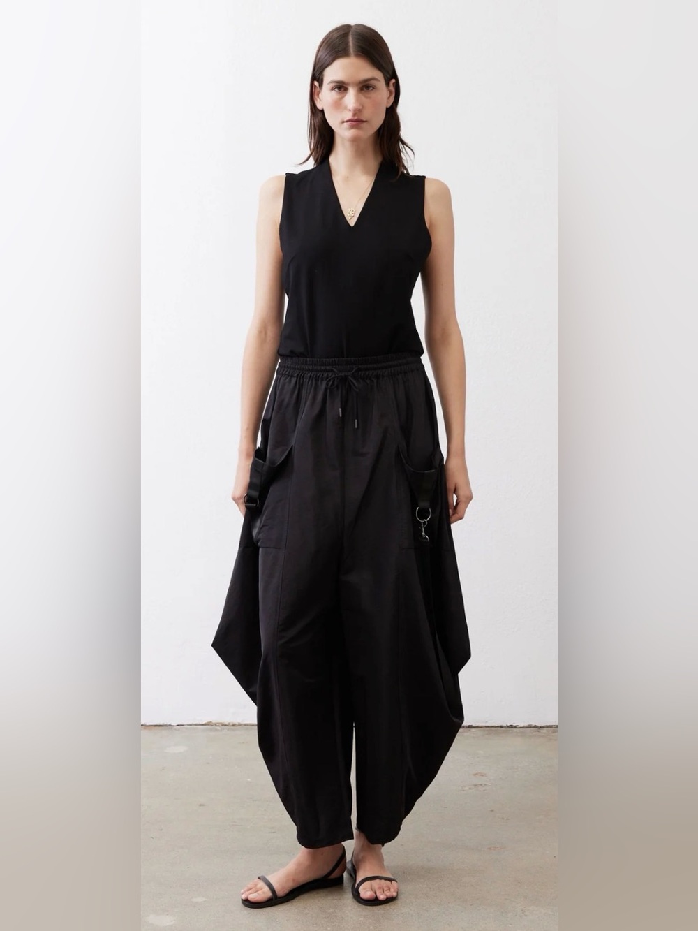 Ruti The Parachute Wide Leg Pants Black Xs